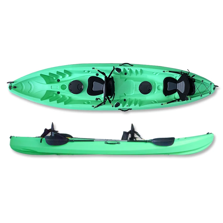 Plastic Boat Fishing 2 Seats Paddle Canoe Kayak