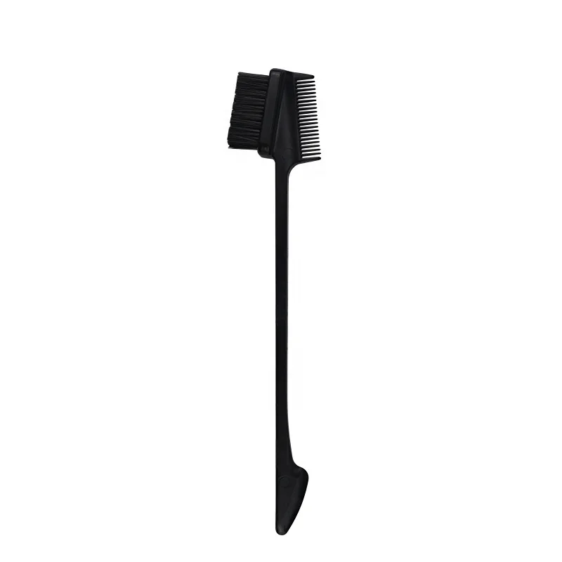 Hair Tools custom 3 in 1 Hair edge brush edge brush and comb double Eyebrow brush