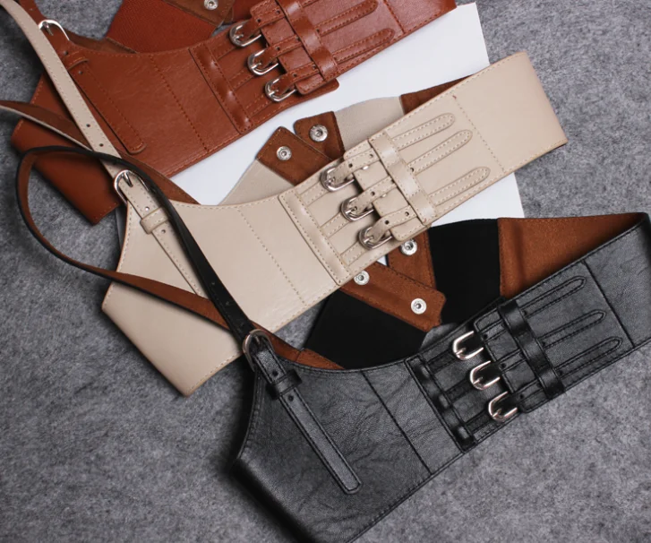 Fashion sexy leather Bust Strap Corset Harness Punk Gothic Body Bondage Cage Shoulder Wrapped Waist Strap Sculpting Women Belt