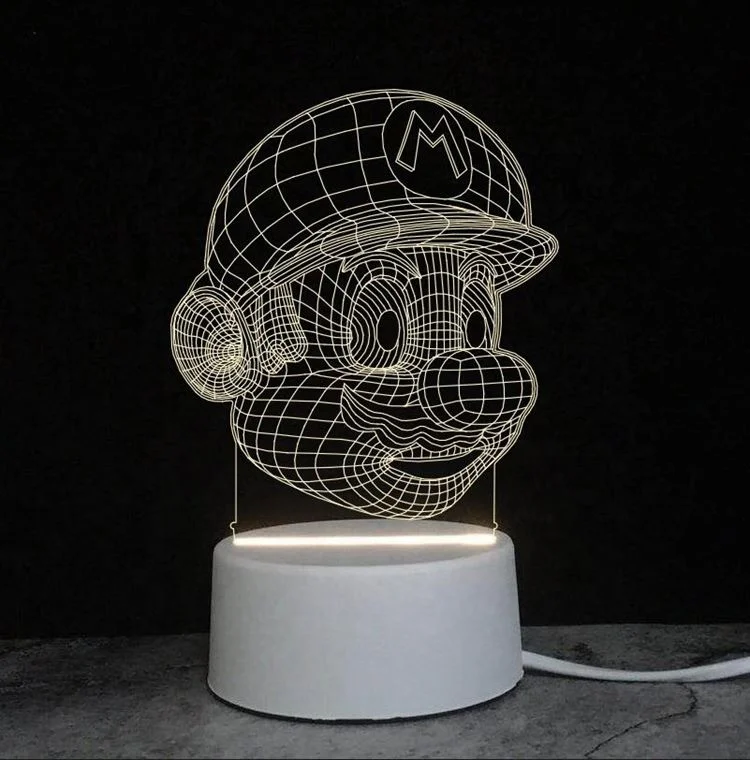 Custom logo 3d romantic love led lamp USB bedside table night light lamp Made in China