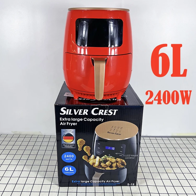 Hot Sale Air Fryers Household Digital Display Air Fryer 6 Liter Oil Free Electric Deep Smart Air Fryers For Kitchen