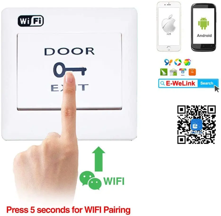 2 4 ГГц Wi-Fi Кнопка вывода NO/NC для управления доступом к