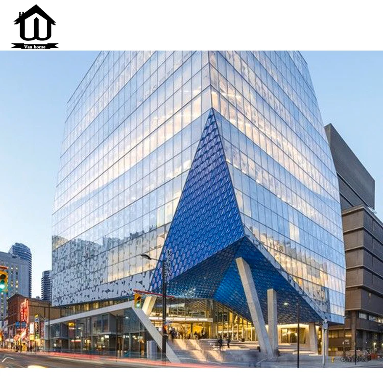 HISENG modern soundproof glass commercial curtain wall