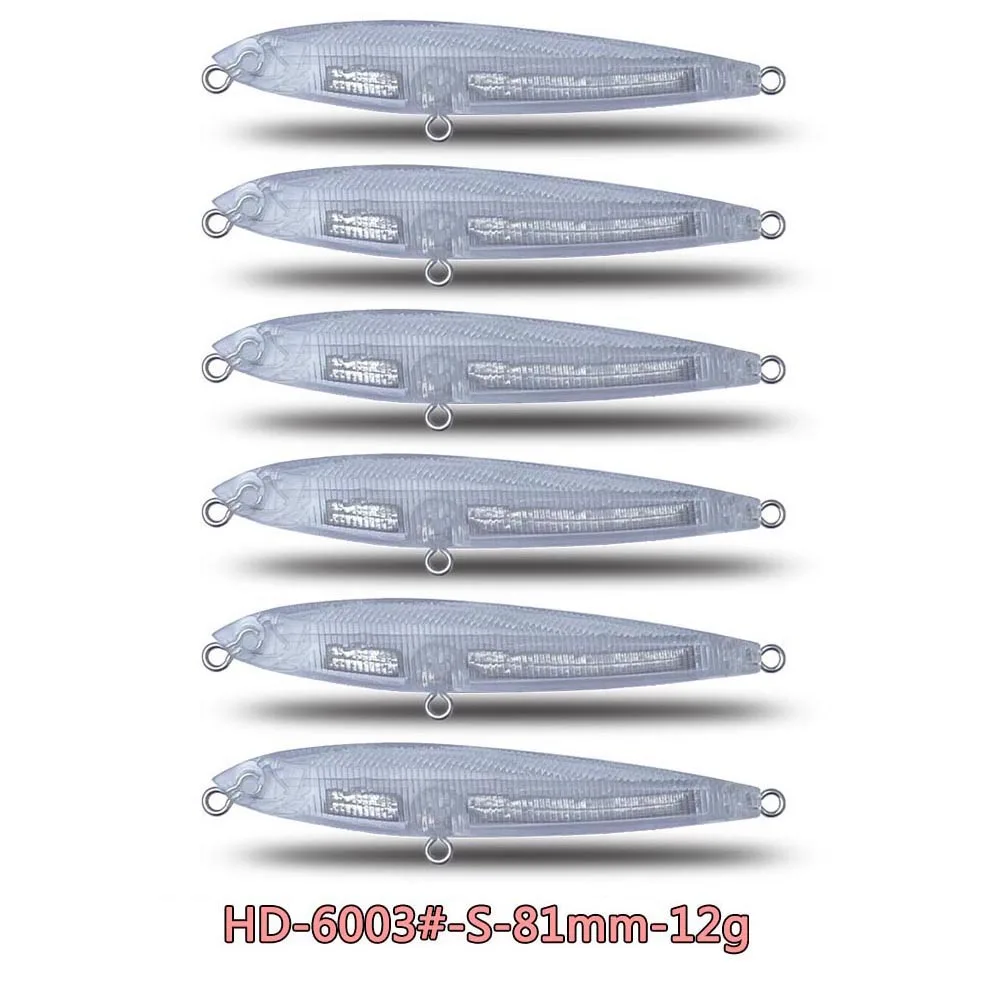 All kinds of unpainted blank fishing lure hard plastic abs blank fish body lures