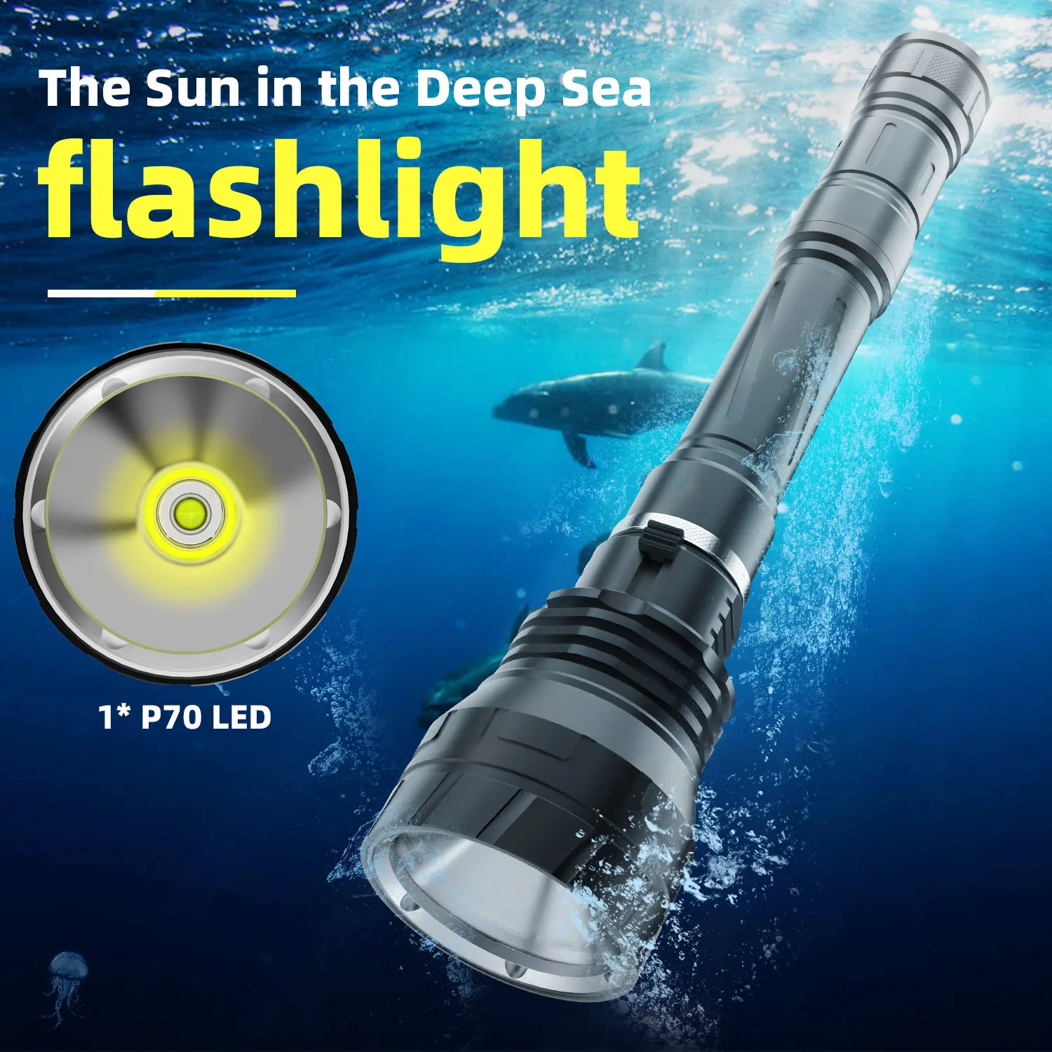 Высокомощный перезаряжаемый DV20 XHP70.2 светодиодный яркий свет фонарик для дайвинга 100 м подводный водонепроницаемый Подводный фонарь лампа