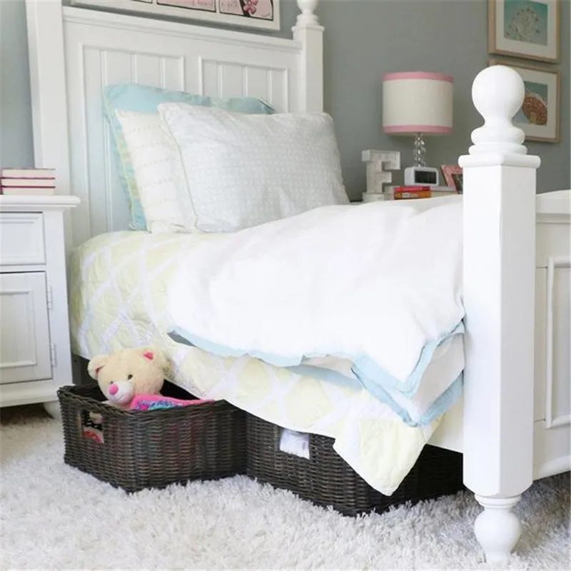 Wholesales Rectangular Rattan Wicker Storage Baskets for kitchen decorate and storage