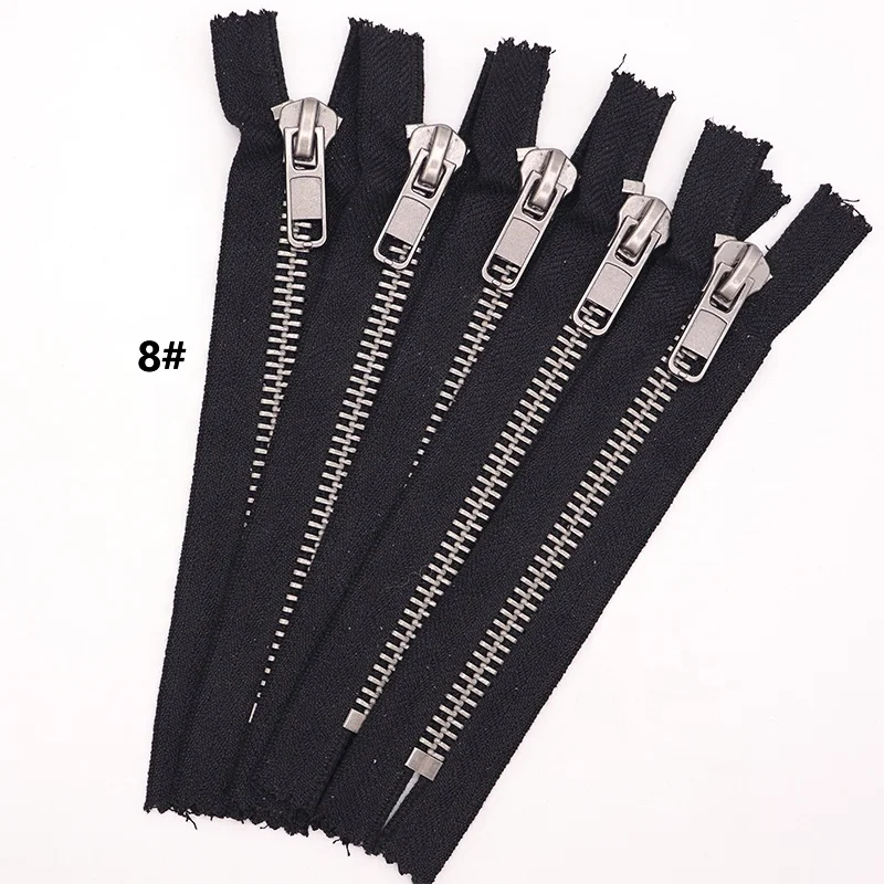8# Large metal zipper antique silver teeth metal zipper close end flame retardant fireproof zipper