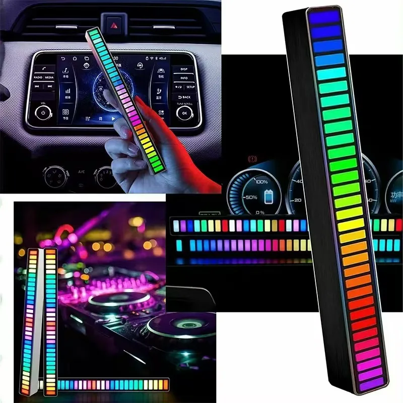 Voice Activated RGB Rhythm Lights Color Music Atmosphere Lights LED Control Lights