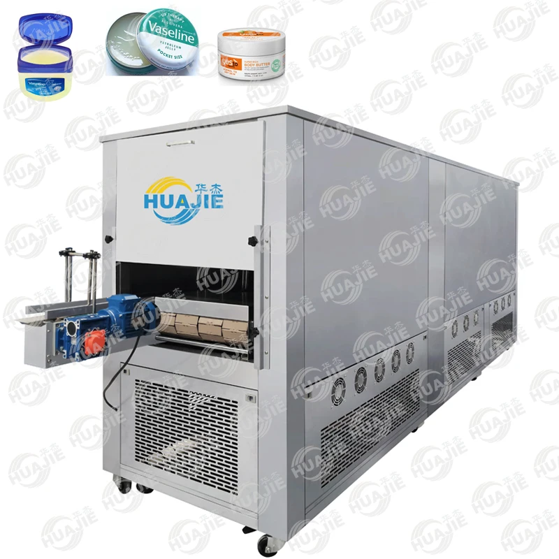 HUAJIE Automatic Cooling Solidified Material wax/vaselin/Petroleum Jelly/Chocolate/Lipstick Cooling Tunnel