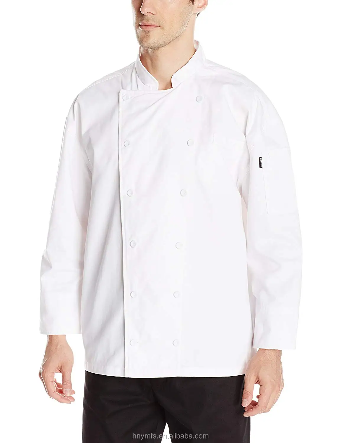 
New Products waterproof oil repellent hotel uniform white long sleeves chef uniform coat 