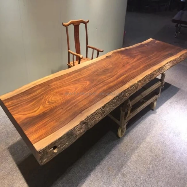 2023 Newest Factory Sell Furniture Black Wood Top Walnut Dining Table Set With Wholesale Price 100% Solid Wood