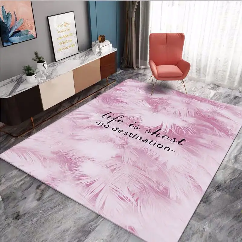 Light luxury 3D printed art carpets with modern style hotel carpets living room carpets