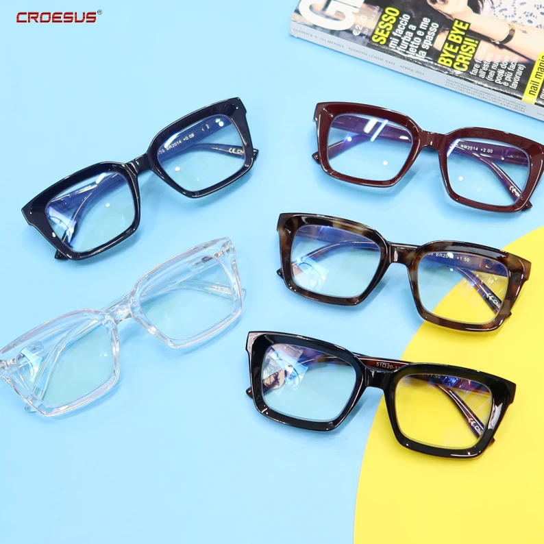 Custom Logo Cheap Diamond Cut Frames Anti Bluelight Blue Light Blocking Lunettes De Lecture Computer Reading Glasses With Case