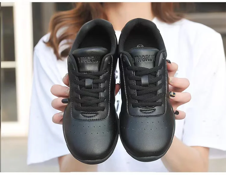 Young girls cheer shoes white jazz dancing shoes sports cheerleading tennis walking sneakers women