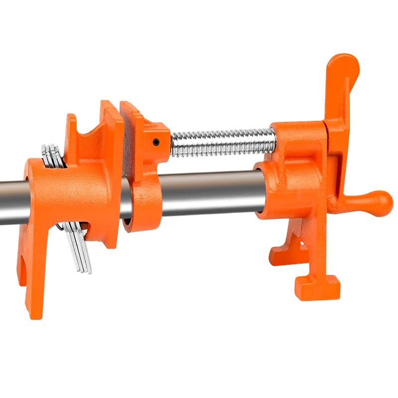 German standard Quick release cast iron heavy duty wood pipe clamps tools for Connection woodworking