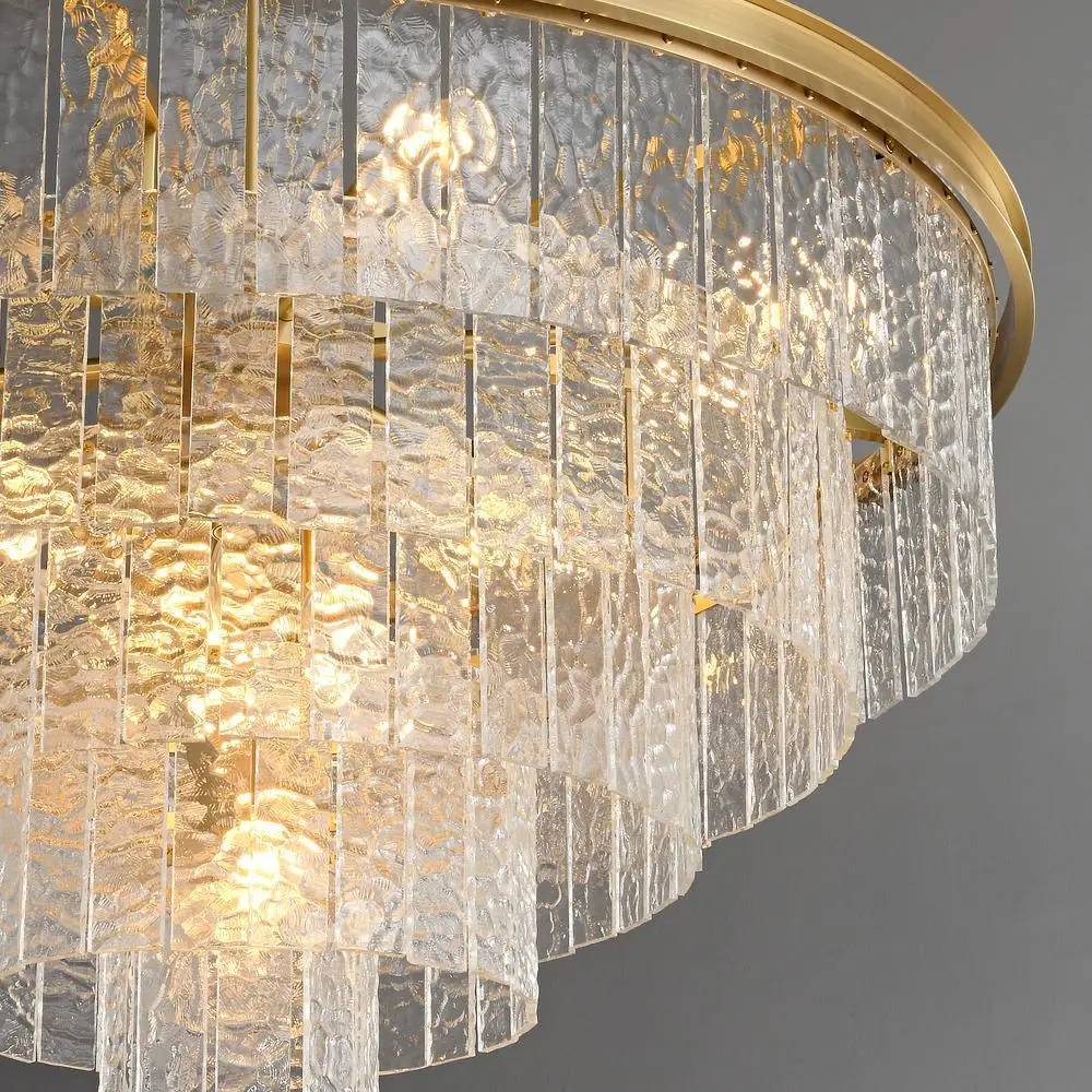 KABO brass chandelier lighting designer stylish with textured glass chandeliers ceiling luxury brass
