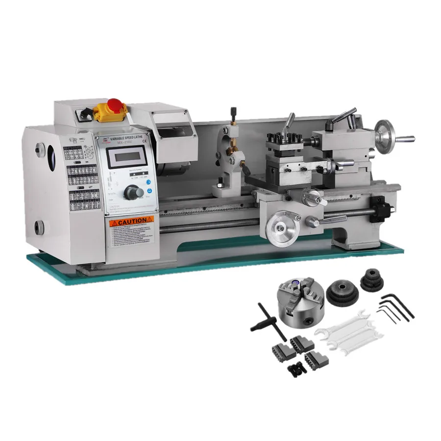 
 Мощность двигателя 750 Вт мини металлический станок 8X16 дюймов 2500 об/мин токарный станок  