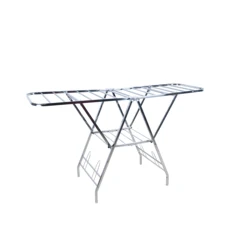 Bathroom Balcony Extendable Portable Standing Clothes Drying Rack
