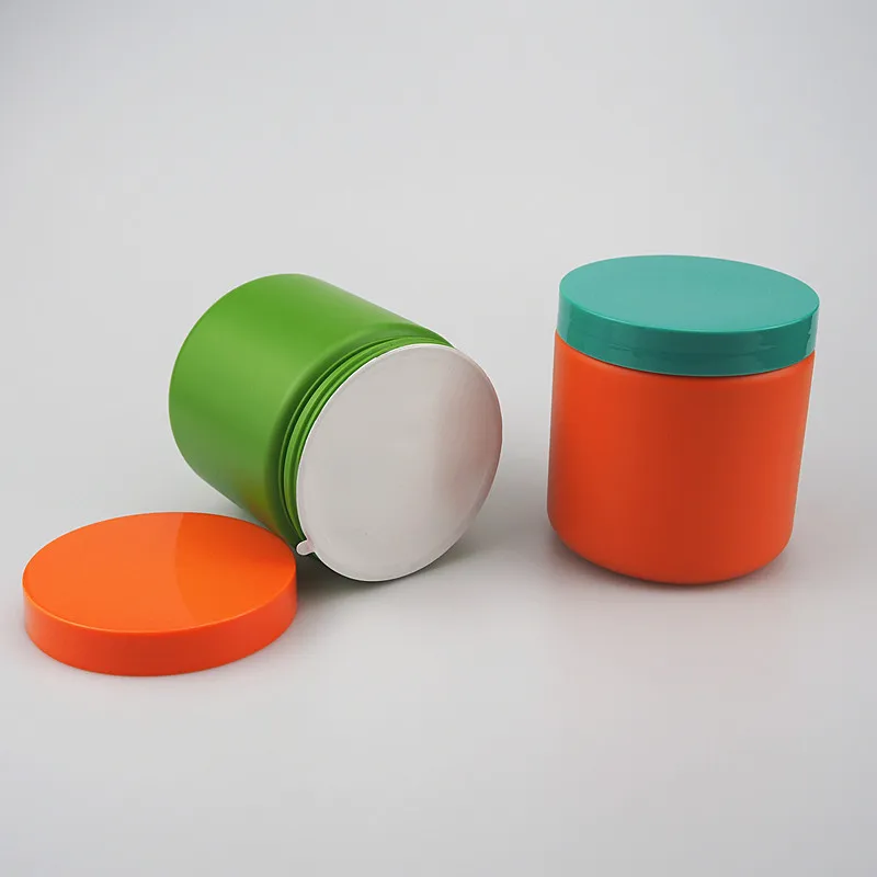 1oz 2oz 3oz 4oz 8oz 16oz HDPE PE Poly  plastic jar with aluminum foil induction liner