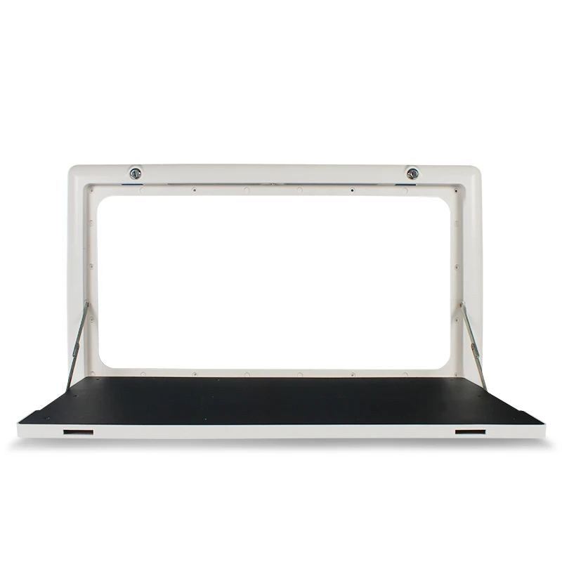 
TYTXRV Caravan Parts Anti Yellow Durable White Color Dining Tables With LED Light Folding Motorhome Table 