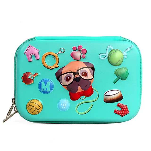 3D School Color Pencil Box Stationery Writin Pencil Case Holder Packaging Double Decker School Pen Box