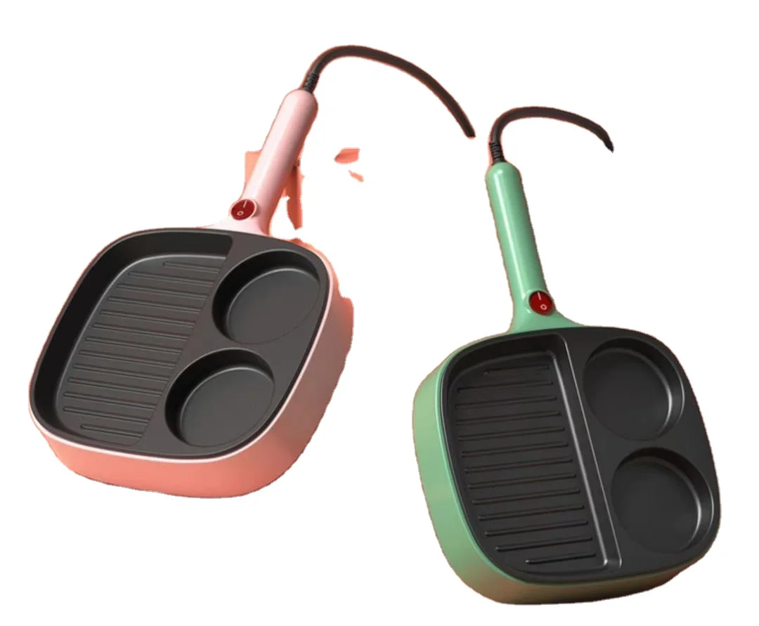 Electric Frying Pan non stick 220v Frypan Baking Dishes Pans Egg Steak Frying pan non-stick 3 in 1 Breakfast Makers