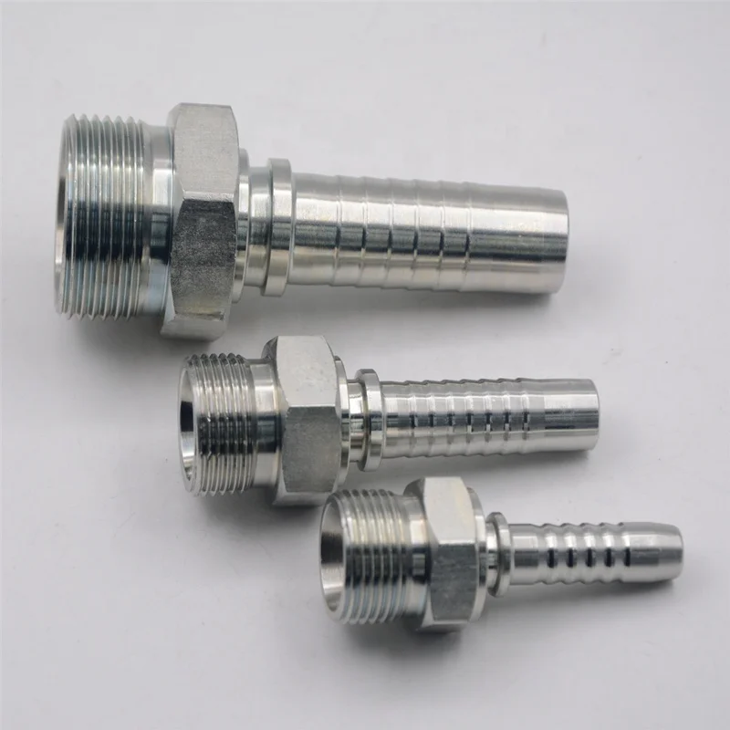 crimp metric hydraulic male /female hose fittings for oil press manufacturing