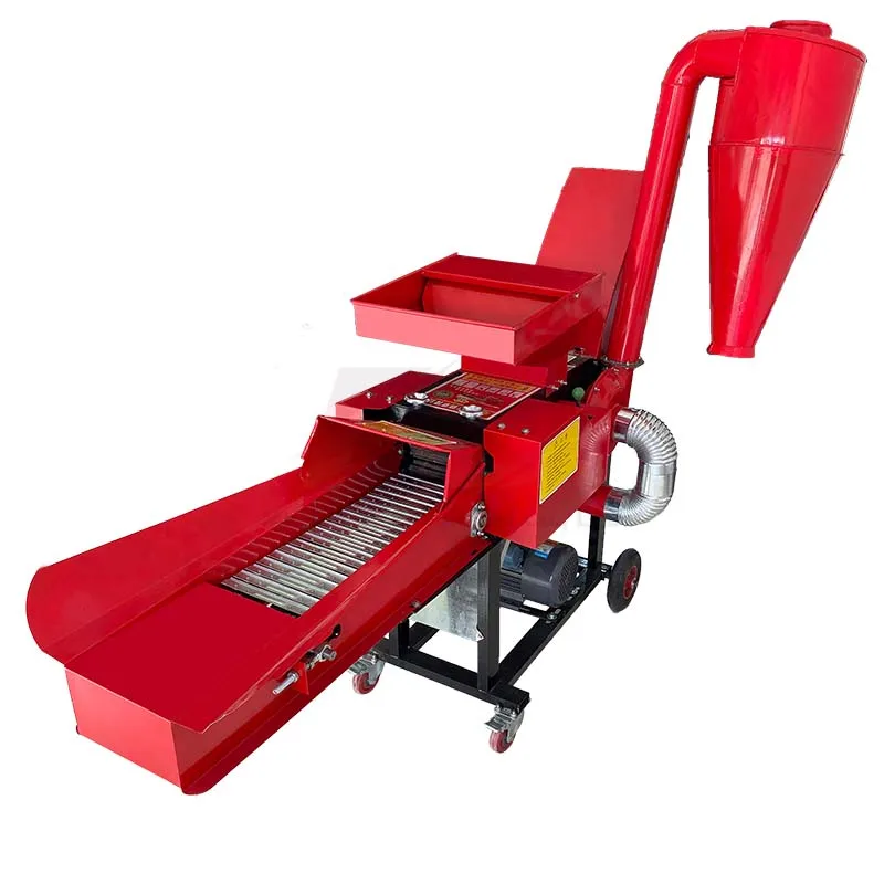 cow sheep animal feed food grass rice corn wheat straw farmer agriculture waste cutter chaff cutter machine