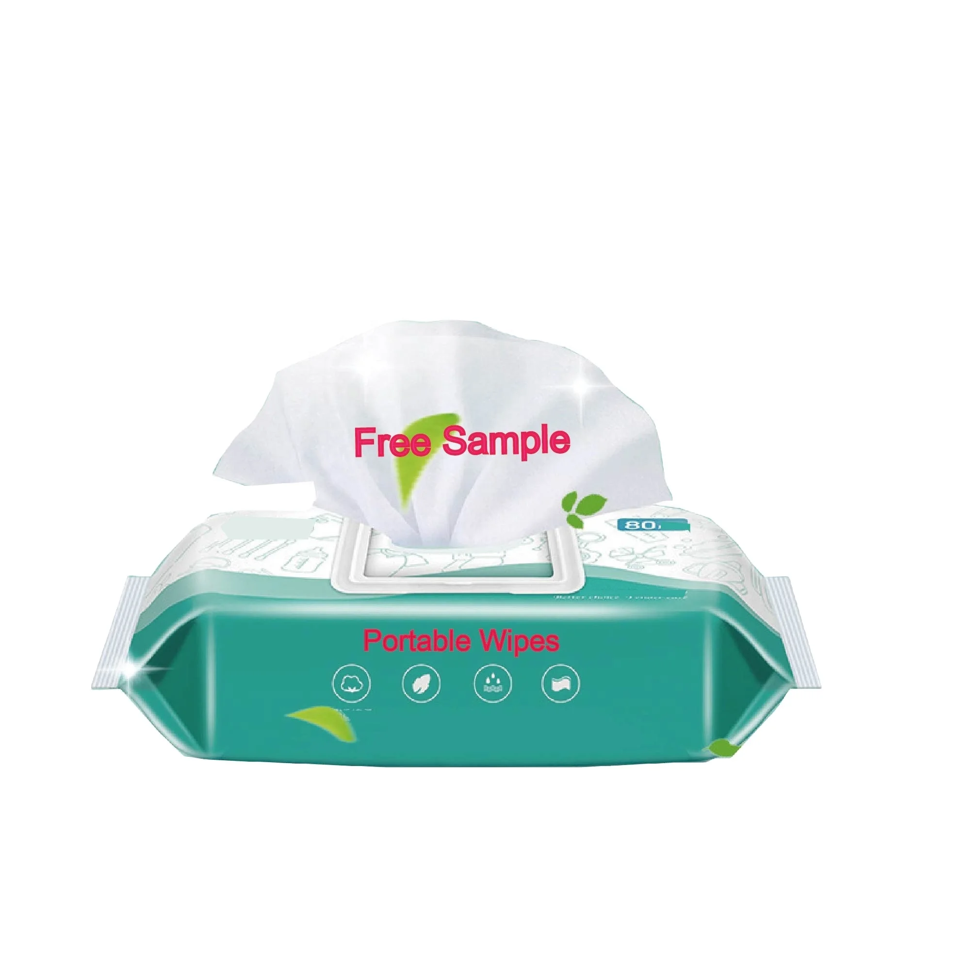 Organic Portable Pack Family With Logo Individually Wrapped For Food Aloe Vera Disposable Quick Non-Woven Fabric Wet Wipes