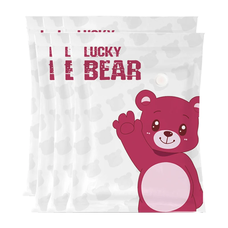 Fast Delivery in Stock Strawberry Bear Best Large Stuff Sack Vacuum Pack Seal Storage Space Saver Compression Bag for  Clothes