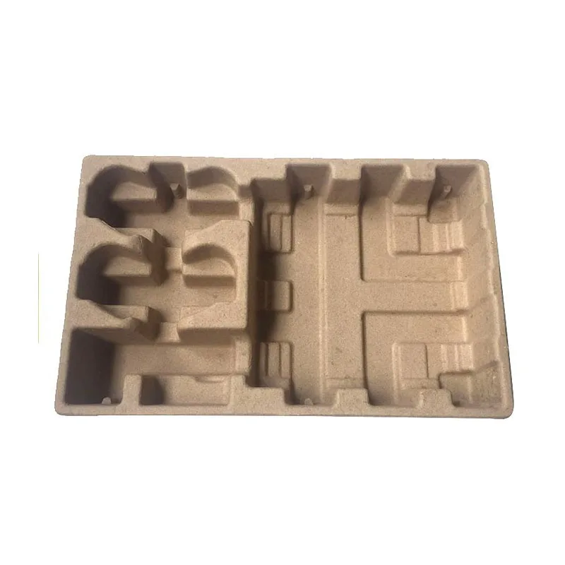 Top Quality 100% Eco-friendly Recyclable Biodegradable Protective Customized Molded Pulp Trays for Hardware Product