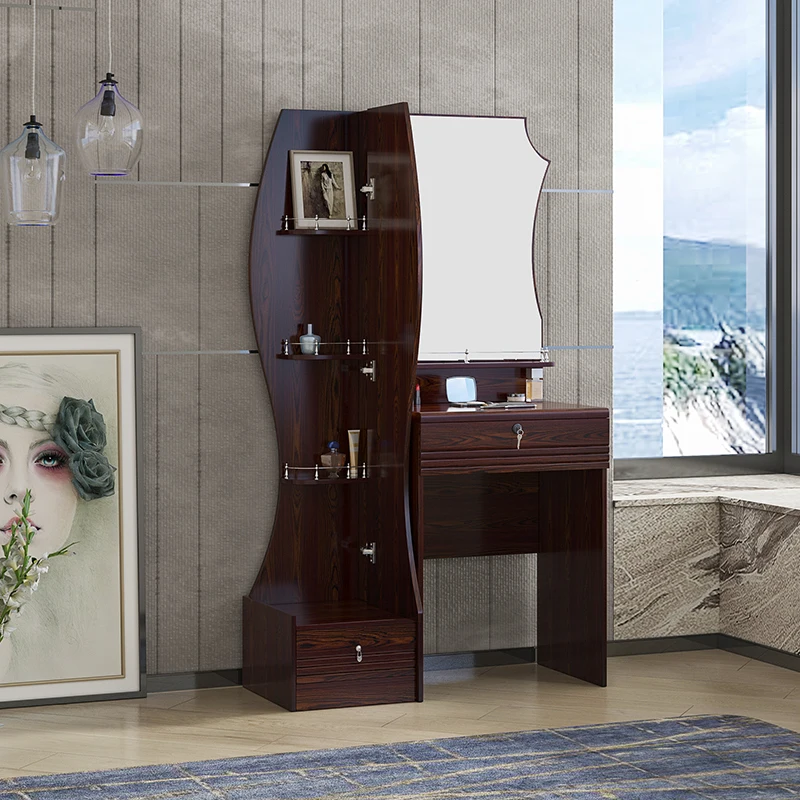 wholesale dressing table for bedroom with mirror and chair storage vanity table brown special dressing table