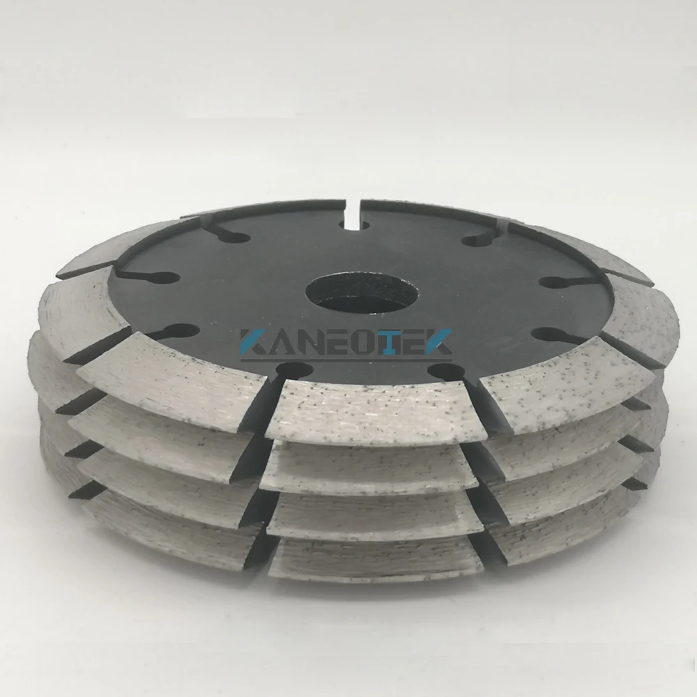 KANEOTEK 4.5/5 Inch 10mm Height V Groove Crack Chaser Diamond Circular Saw Blade For Stone Granite Marble Concrete Acrylic Wall