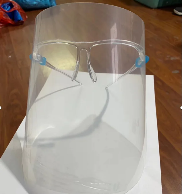 
Reusable Face Shields, Plastic Film Adjustable Transparent Clear Face Shield Visor Hat Suitable for Men and Women 