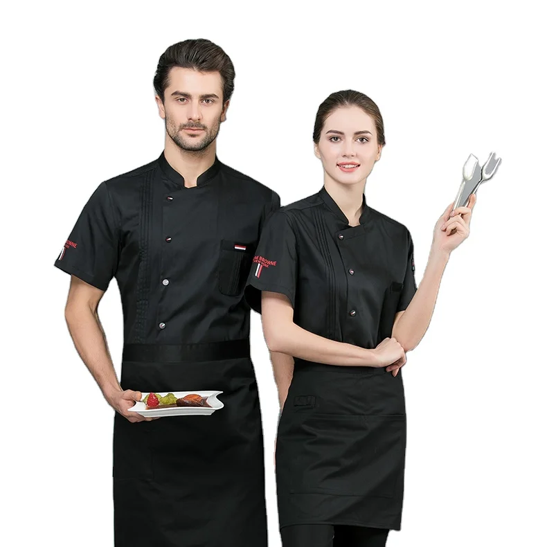 Dropshipping Washable Barista Chef Coat Jacket Chef Uniform Chef Uniform Jackets Restaurant Hotel Cleaning Uniform