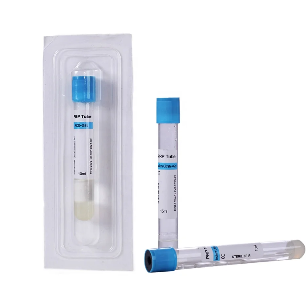 High quality Prp Tube with gel 10ml 12ml 15ml prp kit prp centrifuge for Hair Loss Platelet Rich Plasma for Beauty industry
