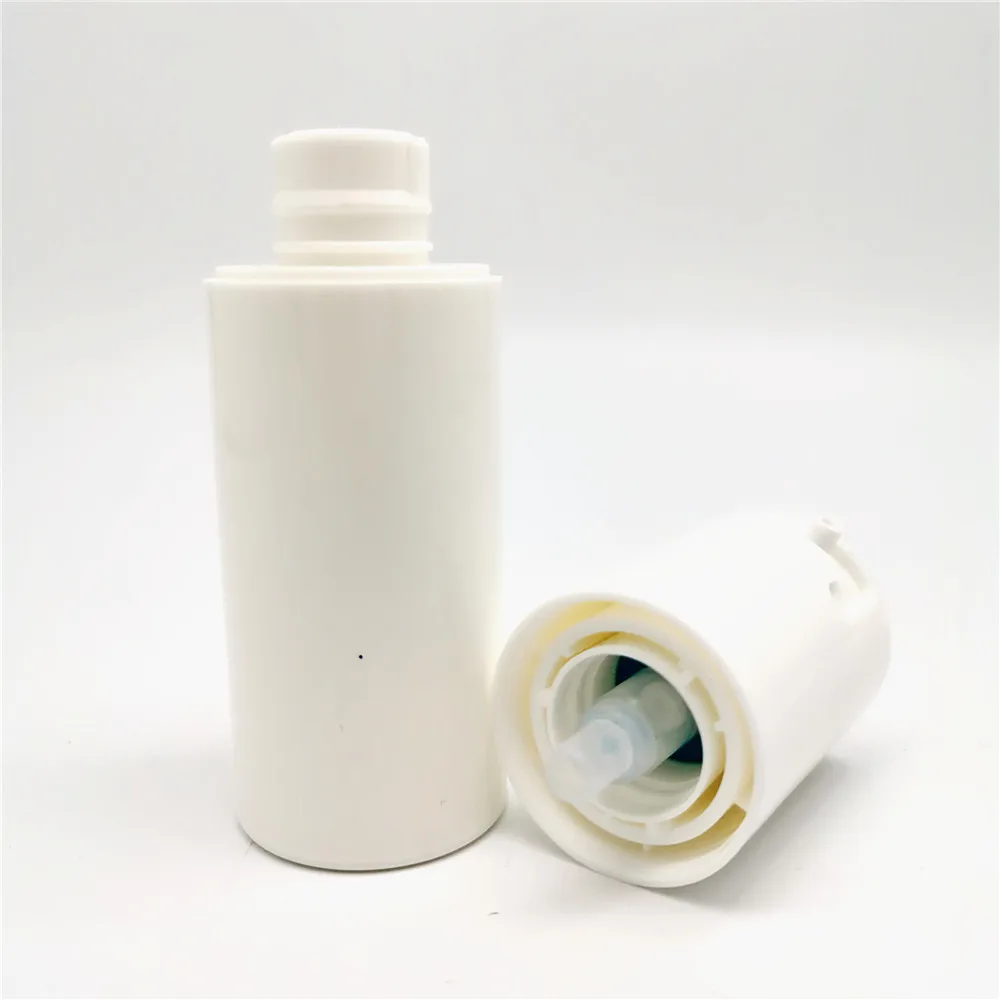 
15ml 30ml 50ml empty PP plastic silver pump 15ml white airless toothpaste pump bottle 