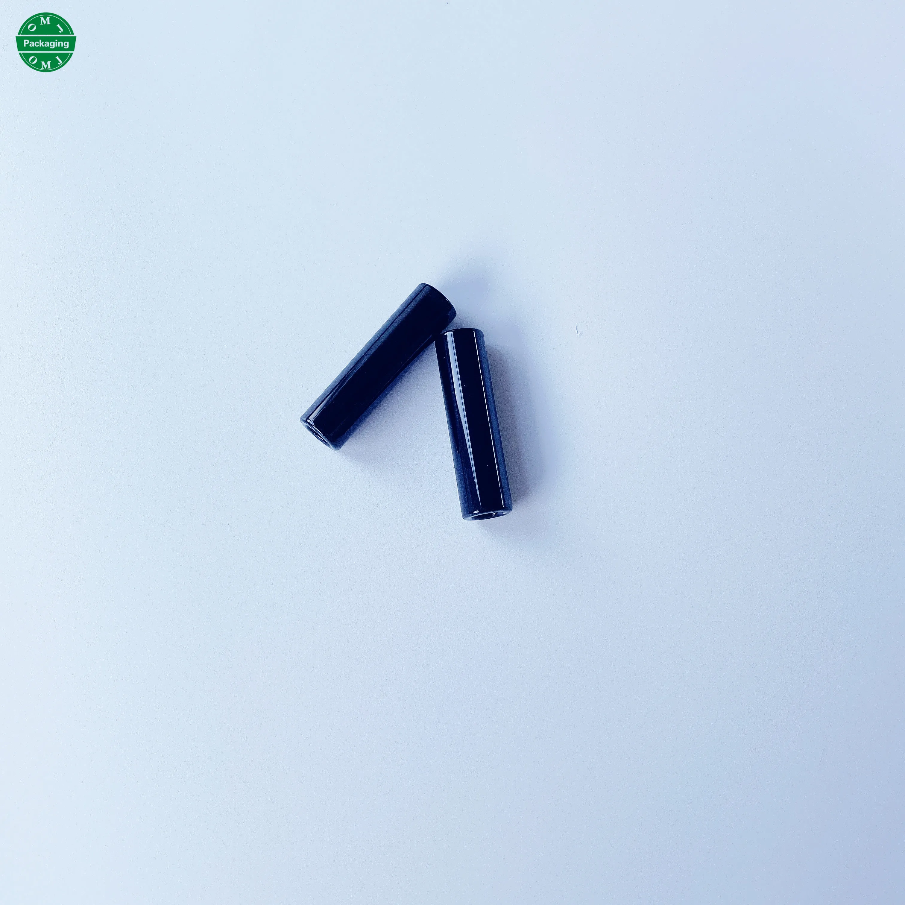 Cylinder Shape 10mm x 30mm Black Glass Filter Tips For Cigar Rollers