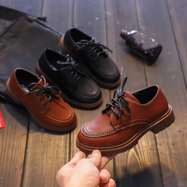 cy10731a All Seasons Kids Performance Shoes Baby Dress Shoes Children pu Leather Shoes Casual Style