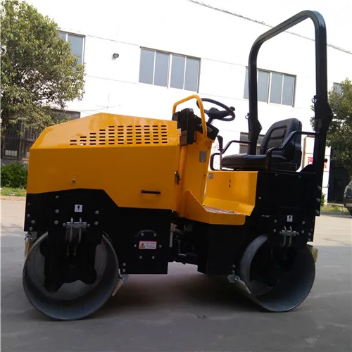 1 Ton New Type Diesel Double Drum Ride-on Asphalt Road Roller with good price