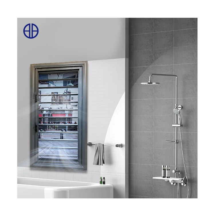 Jalousie Window Aluminum Frame Manual Tempered Glass Shutter Louver Window