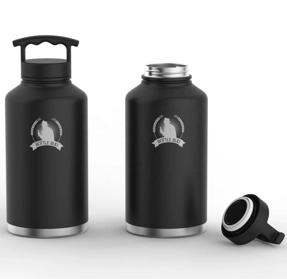Private Label High Quality Thermal Water Bottle Leak Proof 2 Liter 64 oz Large Stainless Steel Thermos Flask