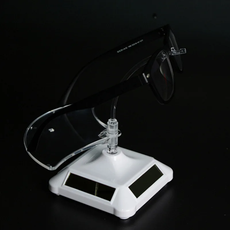 Solar Display Holder Jewelry Showcase Display Solar Powered Rotating Sunglasses Display Stand