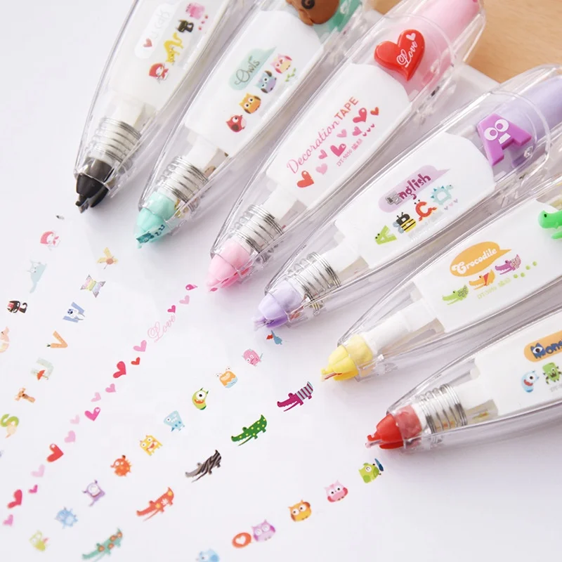 creative stationery cartoon cute diary decorative correction tape for girls