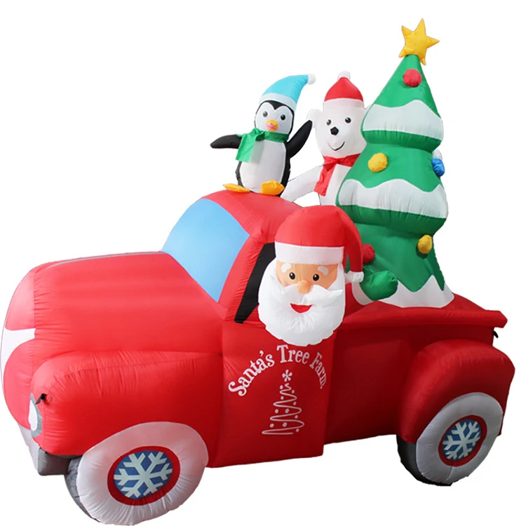 
2021 Hot sale outdoor party Oxford Christmas toys inflatable Snowman ride car for Xmas Party Indoor 