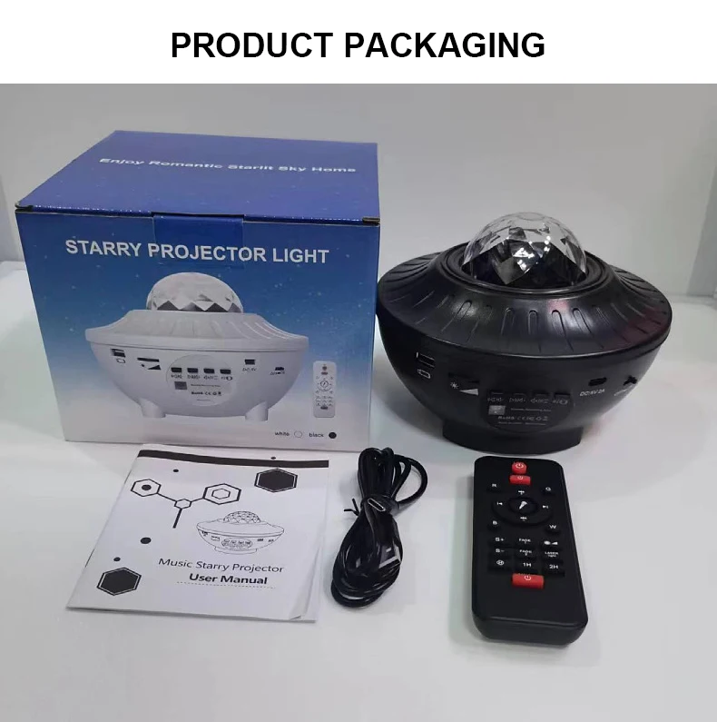 Cheap Price Smart Star Night Light BT Bedroom Music Speaker Projector Table Lamp Remote Control LED Star Projector