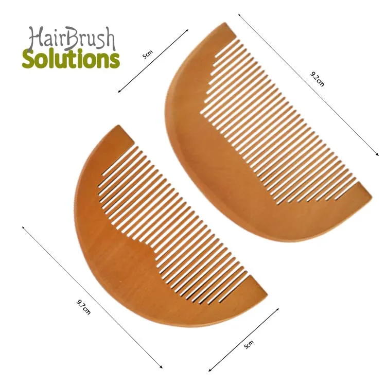Chinese Custom Beech Pear Anti Static Tangle Small Fine Comb Wood Hair Comb Set Wooden Beard Comb Set Manufacturers