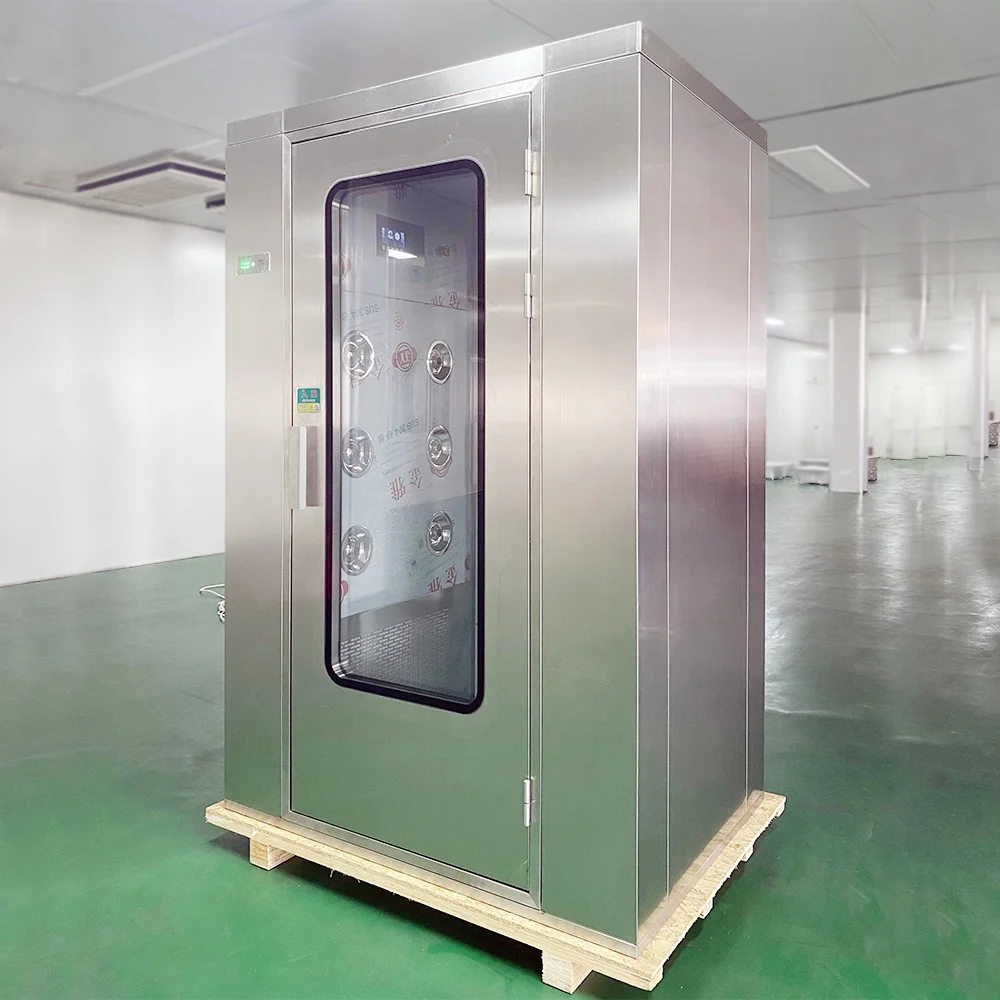 GMP Cleanroom Stainless steel air shower with electronic interlocked System
