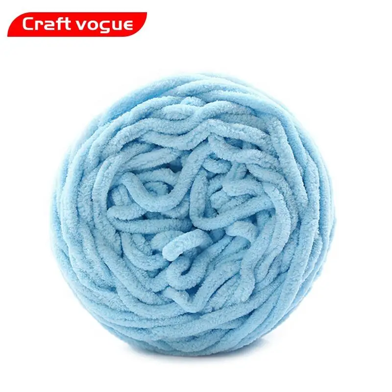Chinese manufacturer Novelty fancy super soft Crochet Knitting chunky chenille yarn handmade blankets crafts