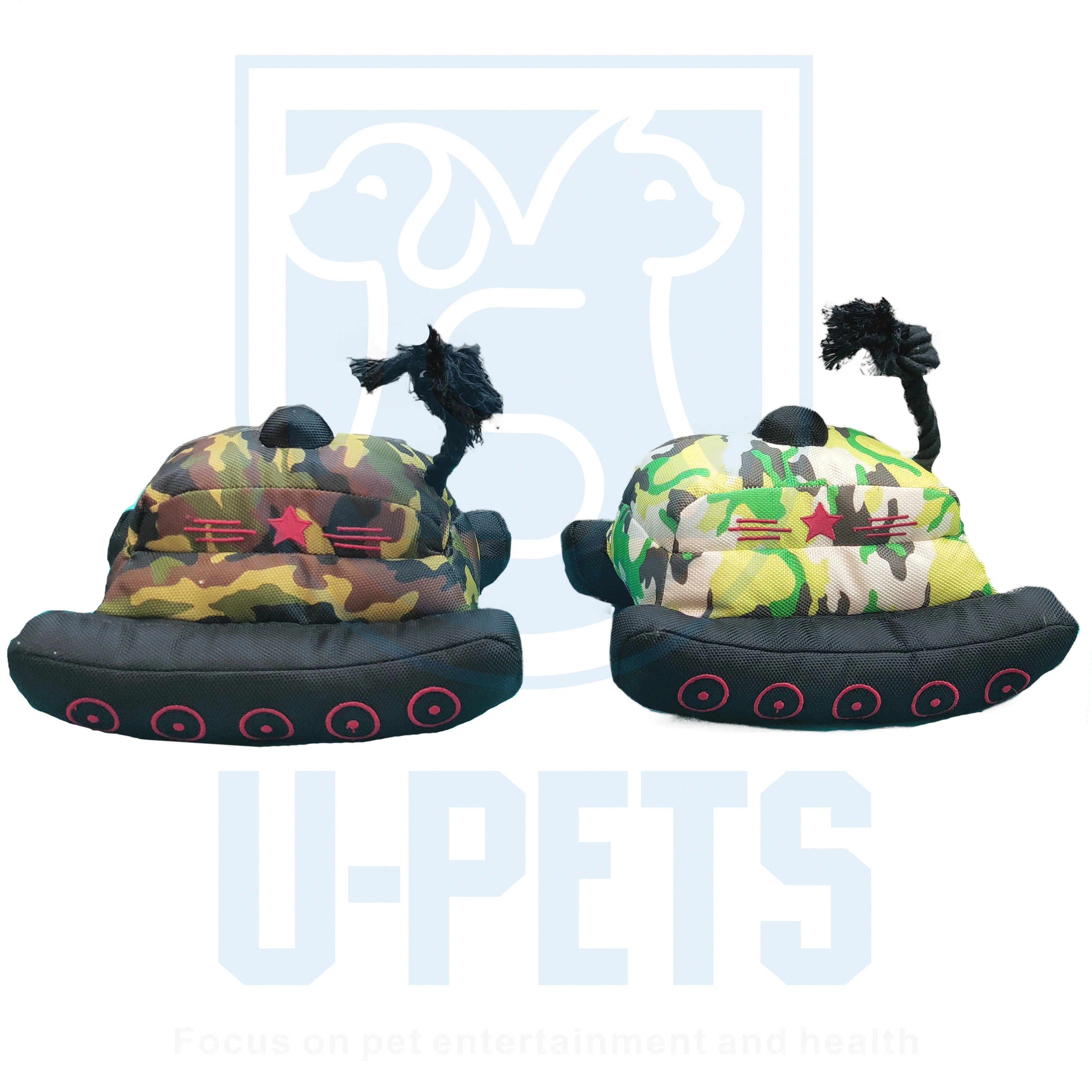 U-PETS пользовательские Оксфорд танк в форме жевательные игрушки для собак с дешевой ценой